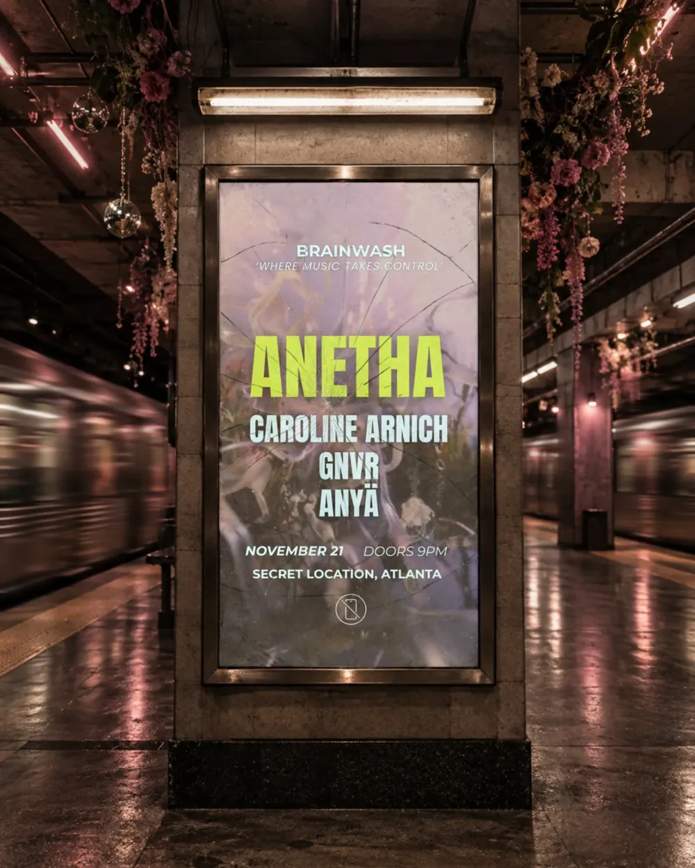 Brainwash Presents: Anetha flyer